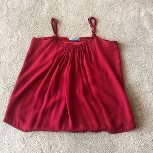 Alice + Olivia Red Silky Tank